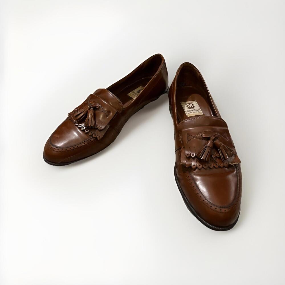 BRUNO MAGLI MENS TASSEL LOAFERS “VENTURA” MADE IN ITALY SIZE 10.5M GOOD COND!